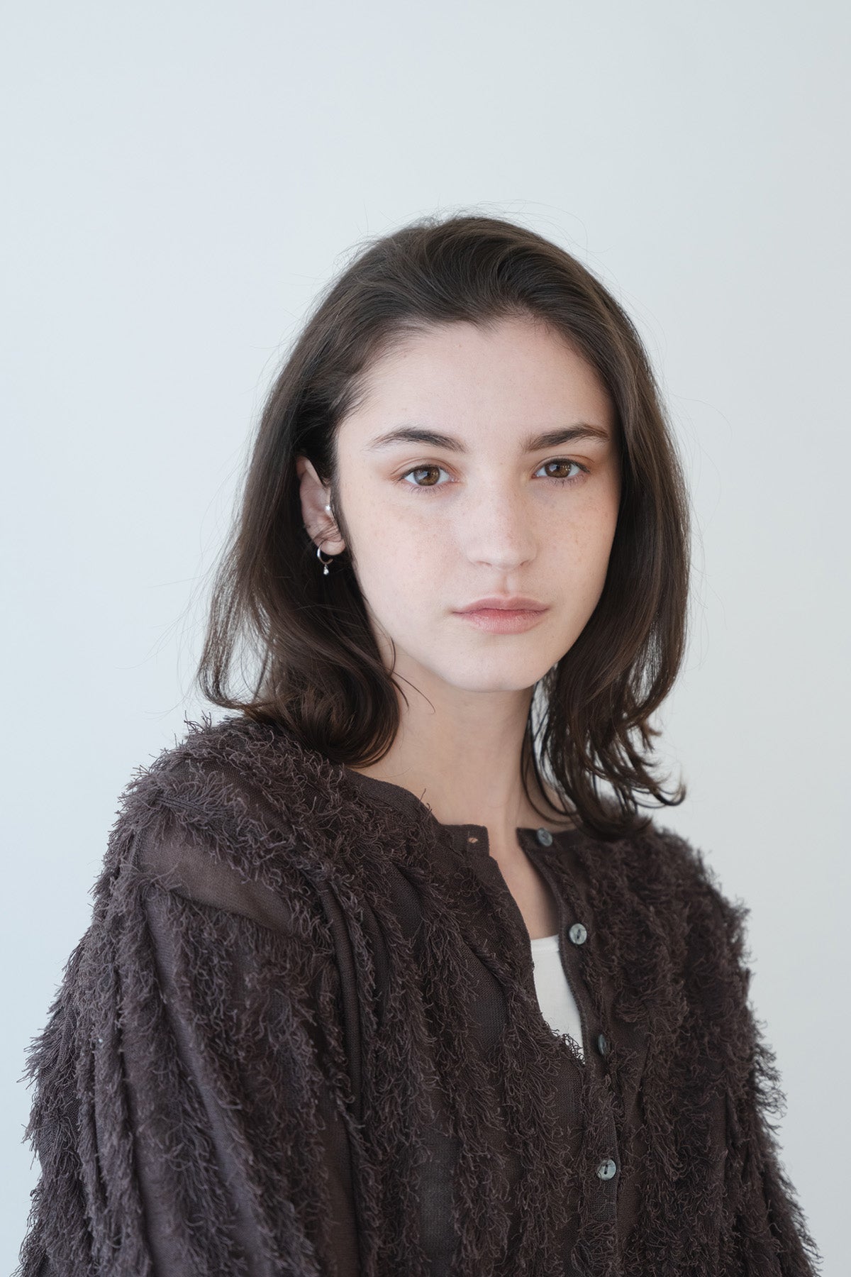 カットフリンジデザインニットカーディガン