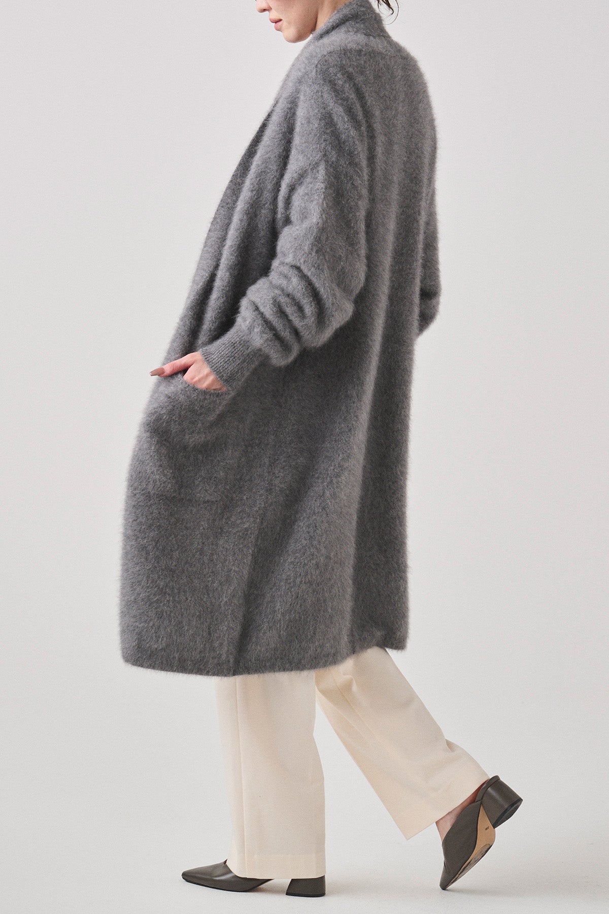 FOX×カシミヤニットロングカーディガン