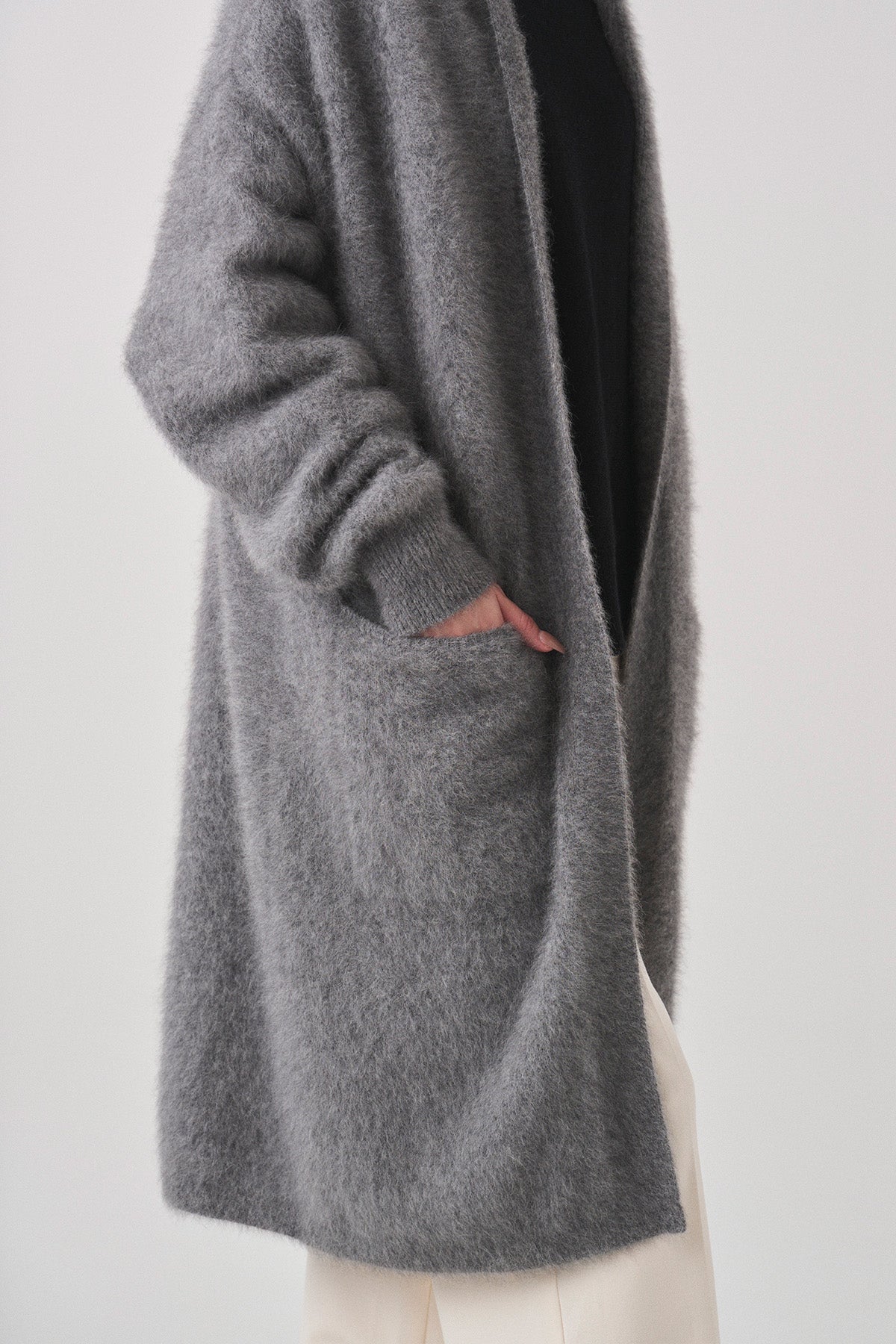 FOX×カシミヤニットロングカーディガン