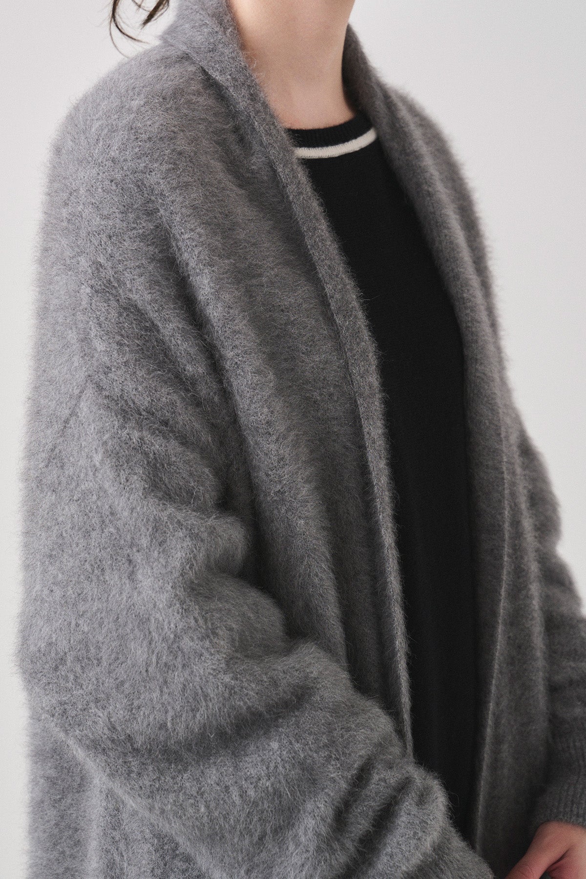 FOX×カシミヤニットロングカーディガン