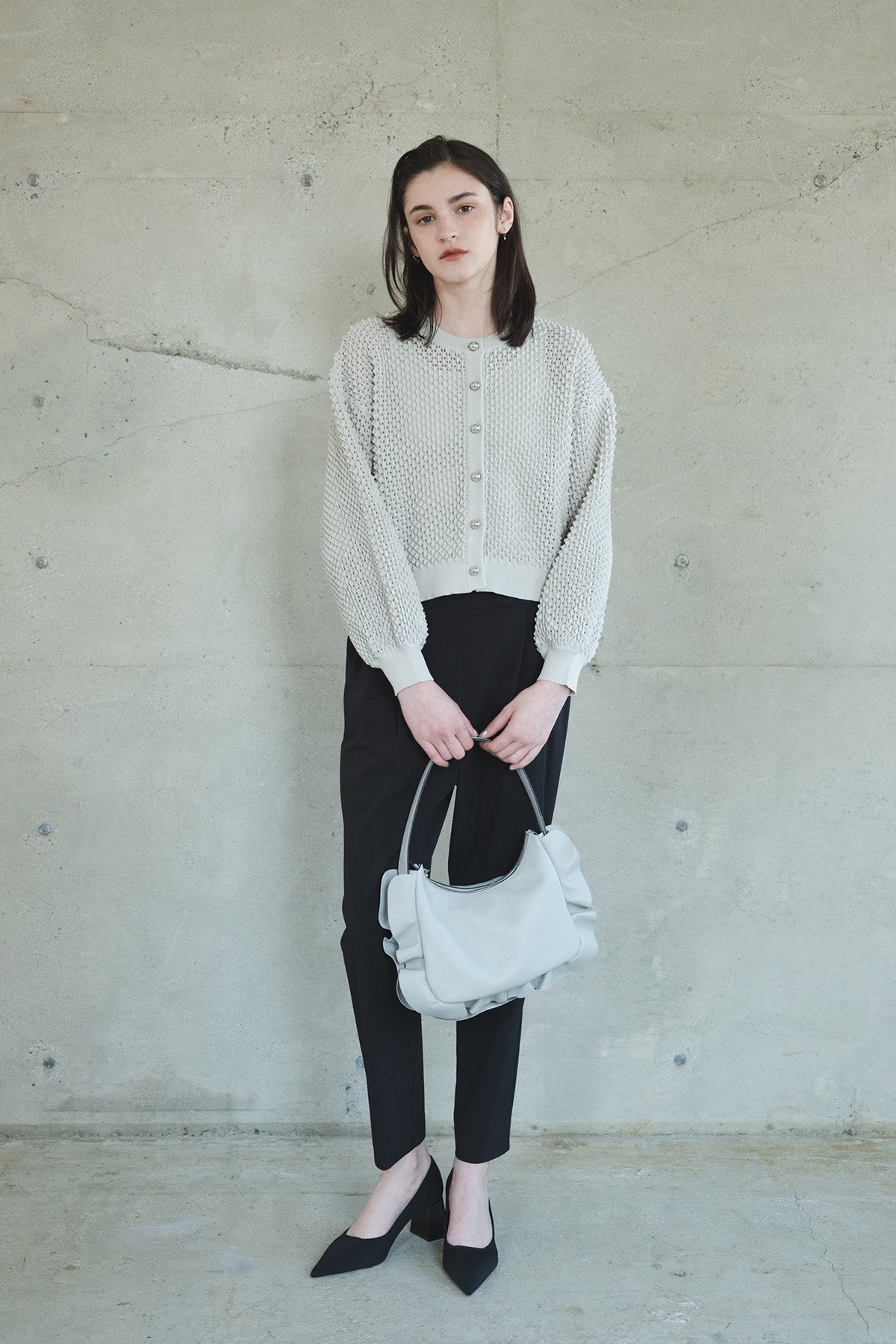 ワンタックハイストレッチテーパードパンツ