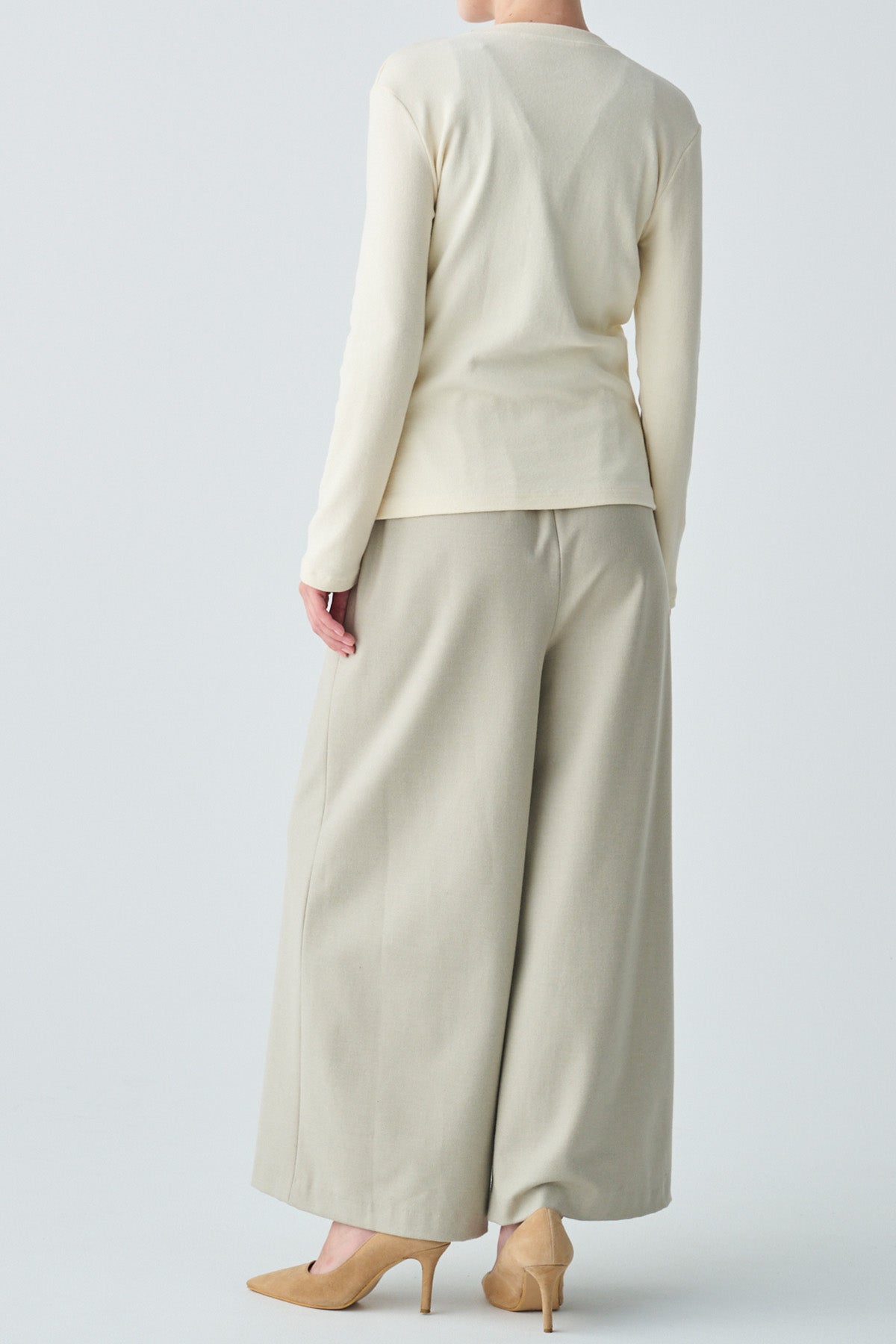 微起毛クルーネックカットソー