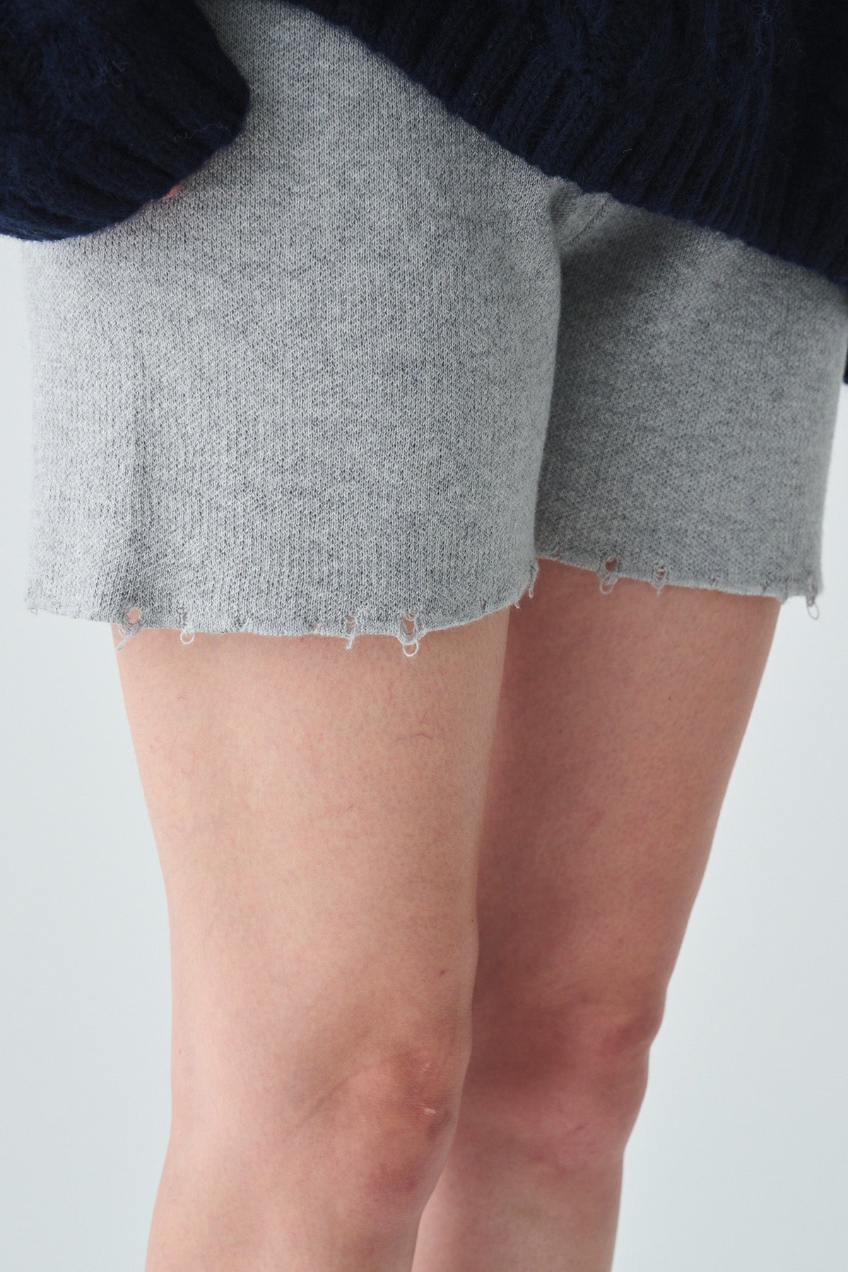 ishi カットオフニットショートパンツ