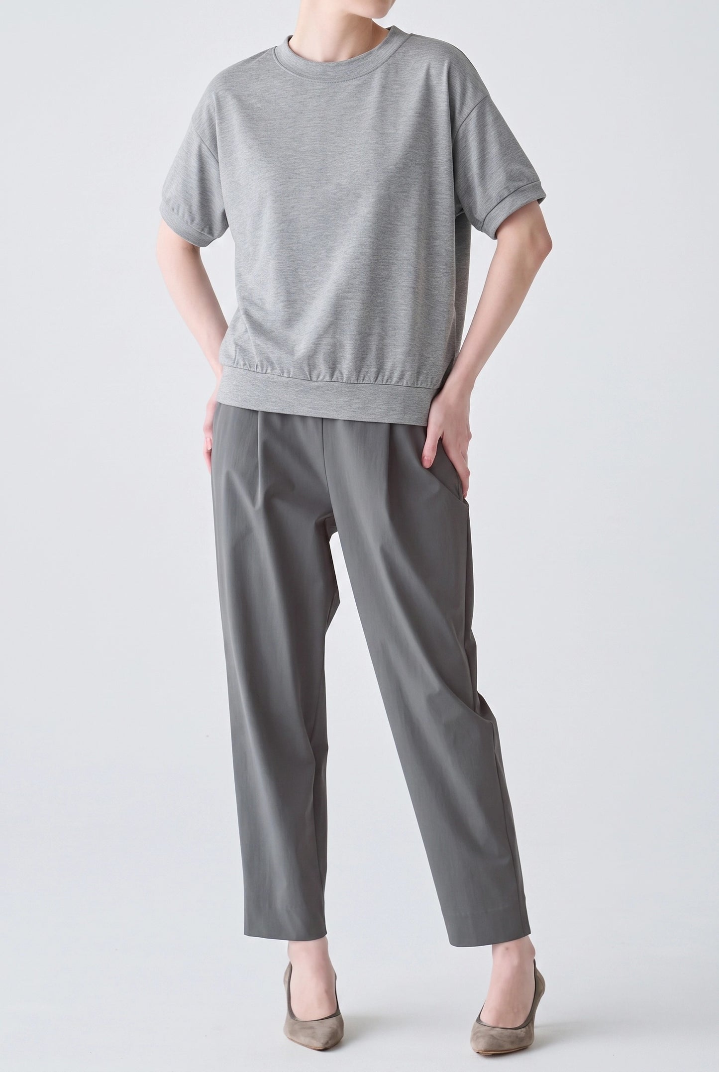 NANOSHEER ベーシックカットソー