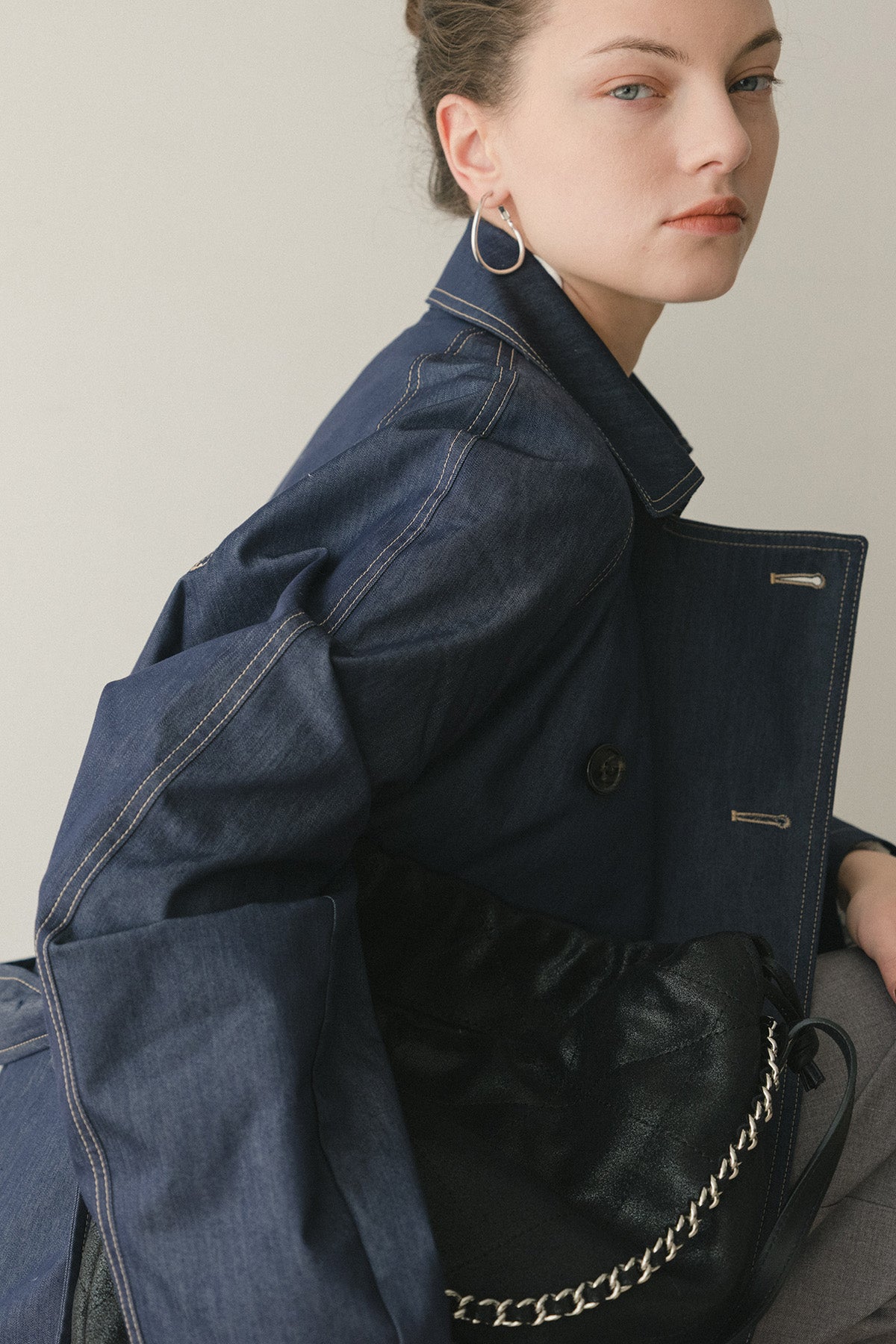 デニムライクトレンチコート