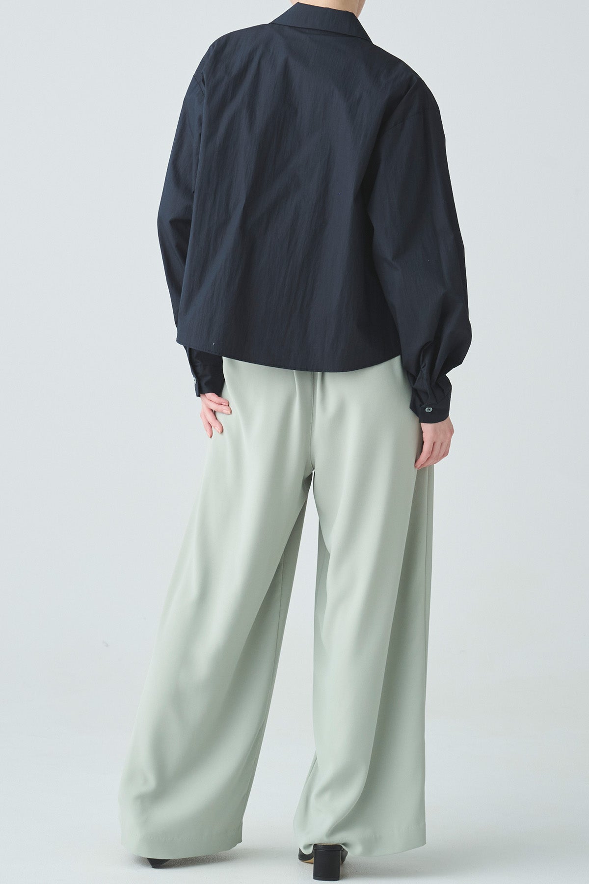 ドロスト付レイヤードシャツ