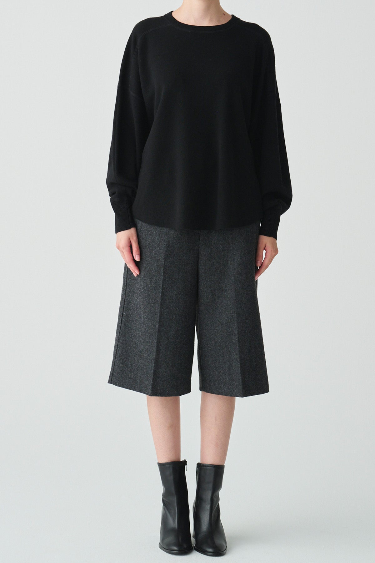 ヘリンボーンセンタープレスハーフパンツ