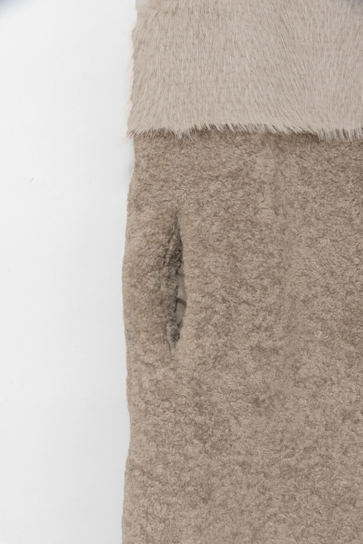 フェイクファー×ボアコンビネーションジレ