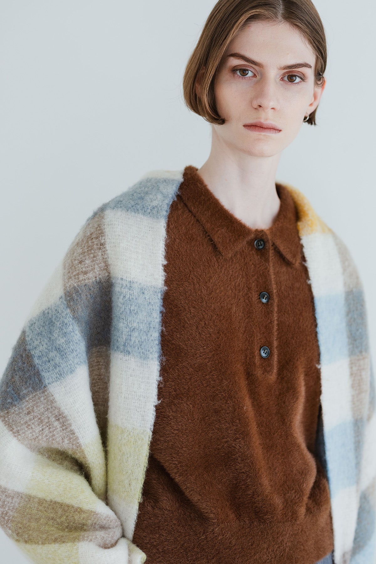 ショートフェザーポロニット