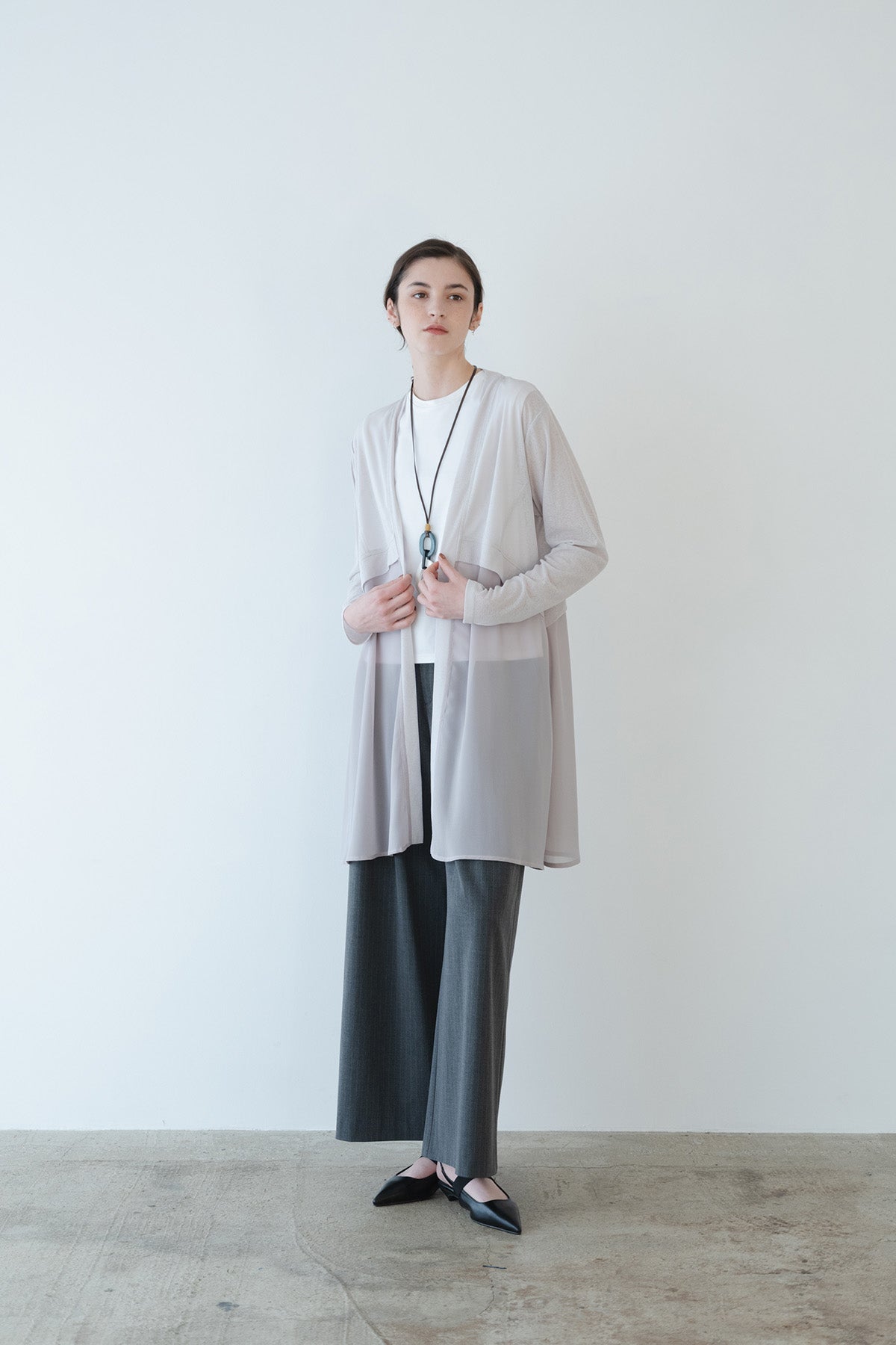 ハイウエストツータックストライプパンツ