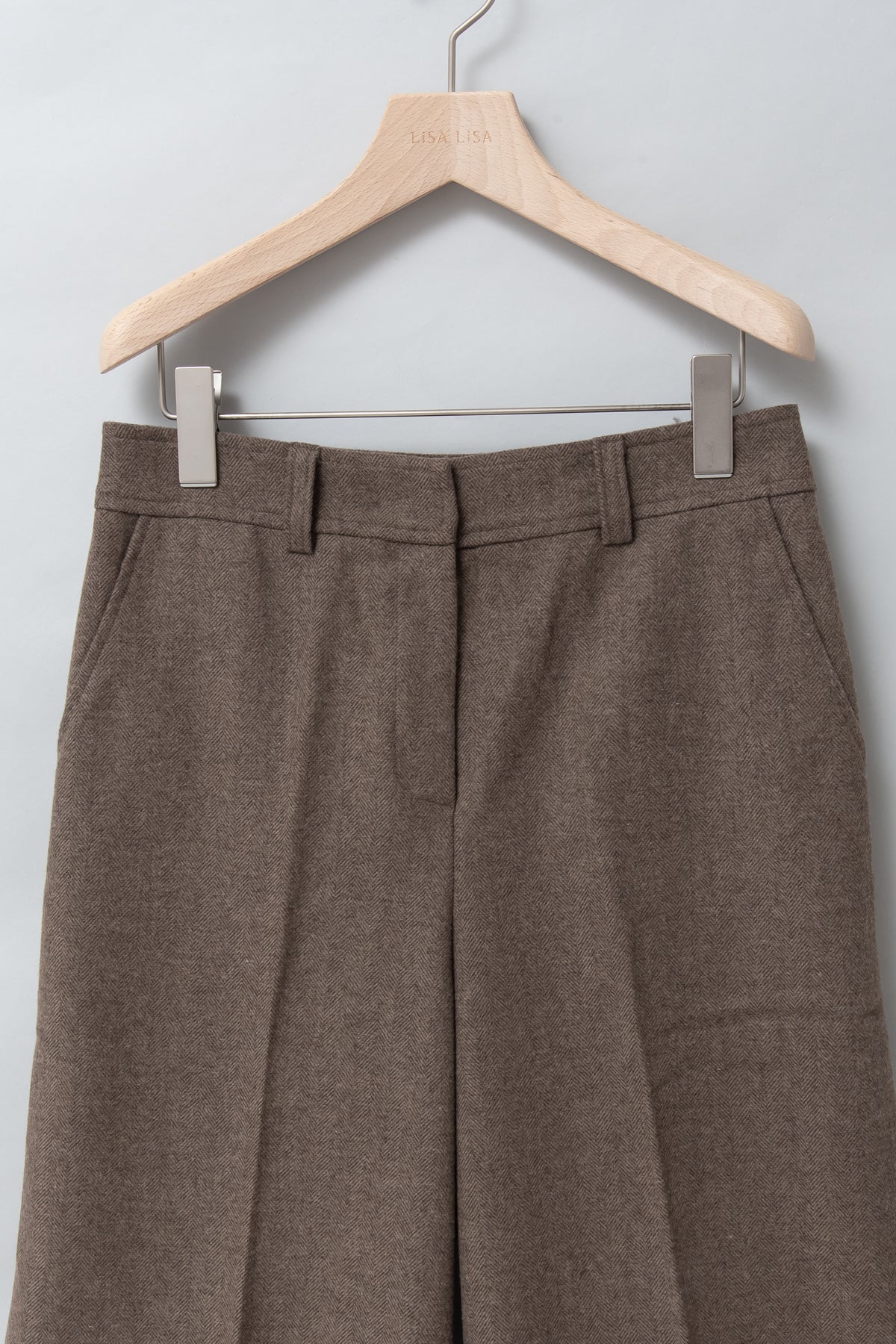 ヘリンボーンセンタープレスハーフパンツ