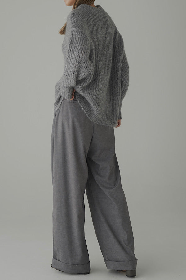 ishi シースルーモヘアニット