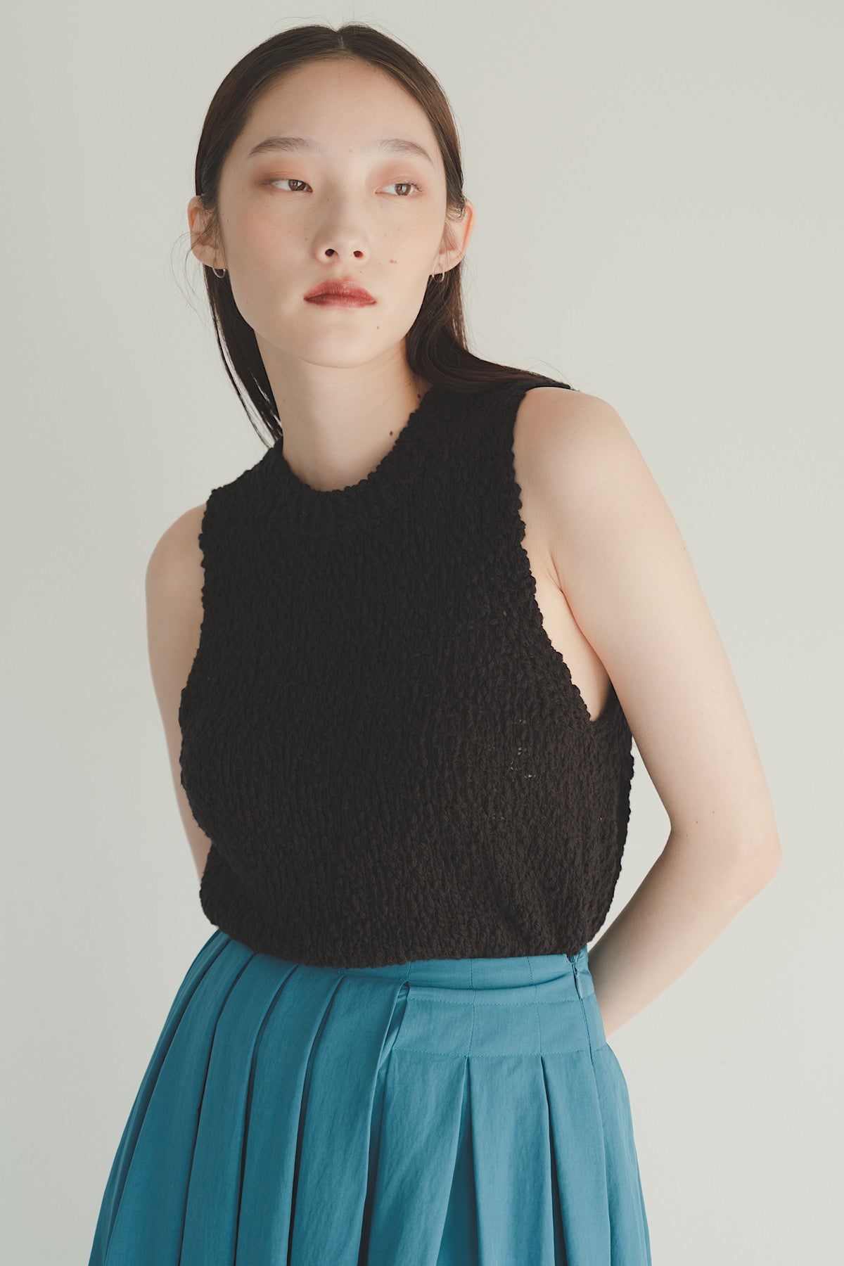ishi タックボリュームラップスカート