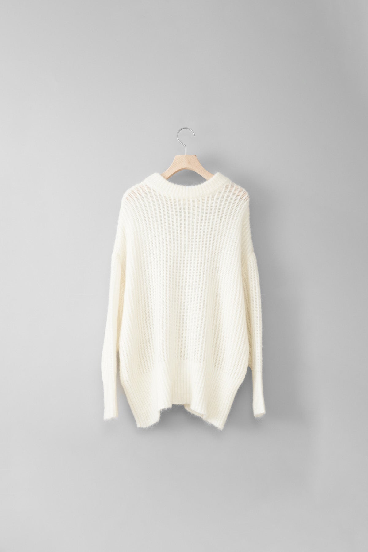 ishi シースルーモヘアニット