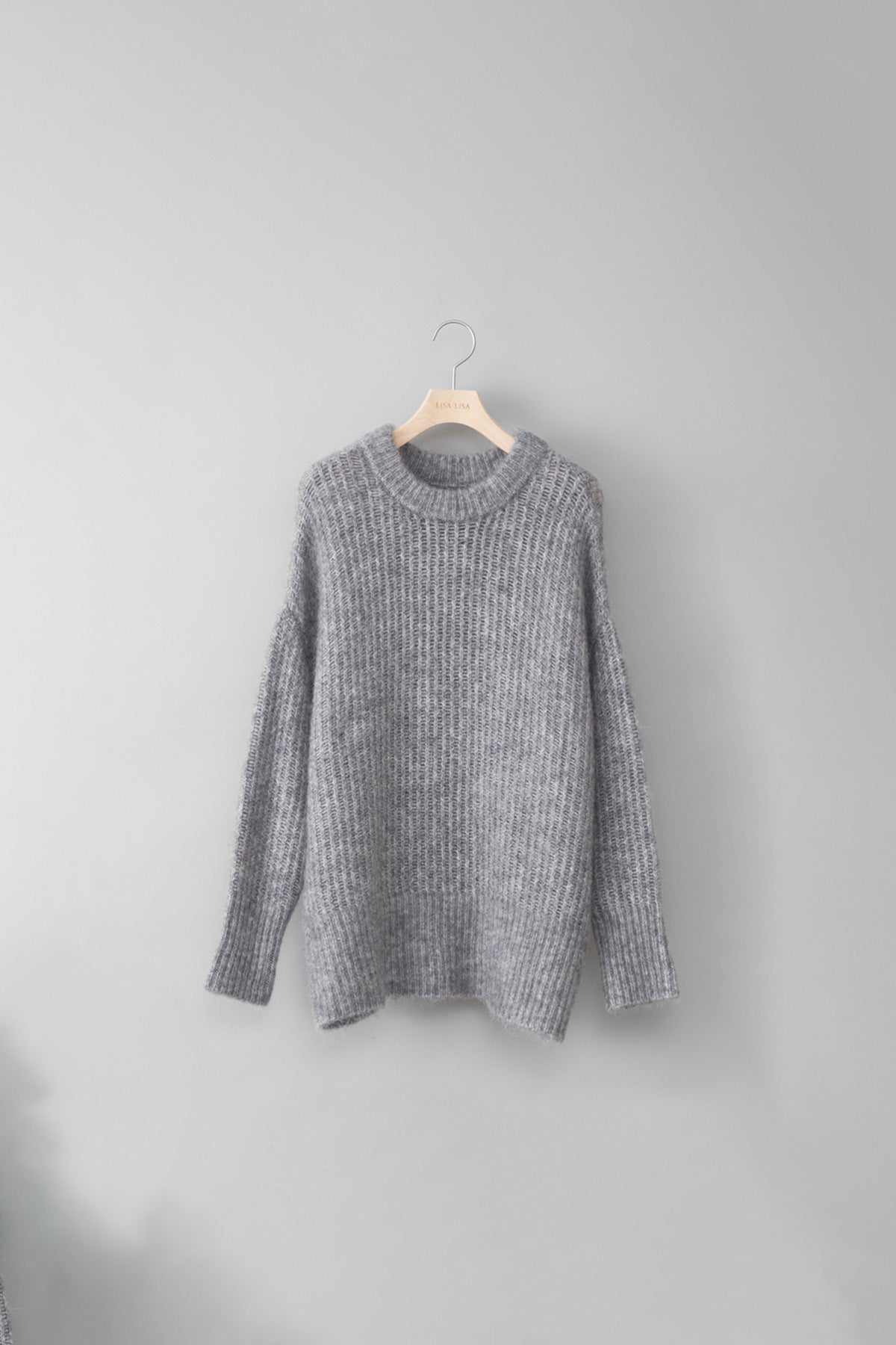 ishi シースルーモヘアニット