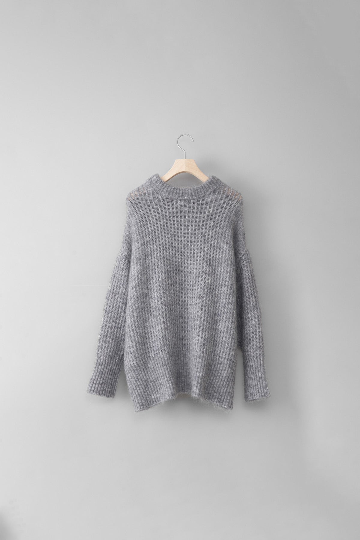 ishi シースルーモヘアニット