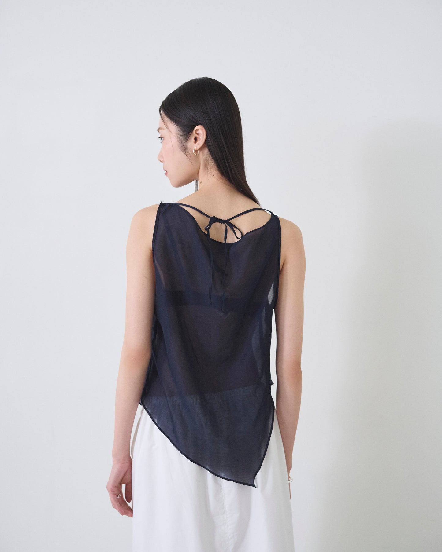 ishi アシンメトリーシアートップス