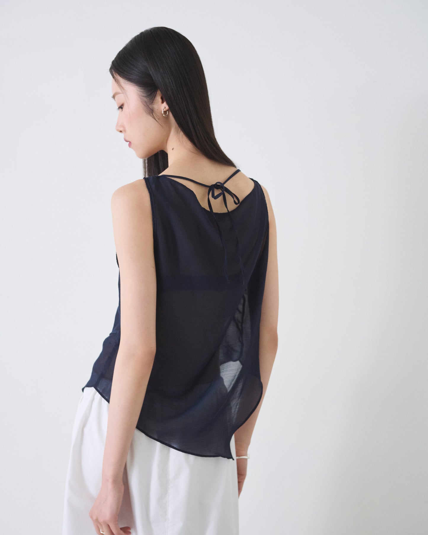 ishi アシンメトリーシアートップス