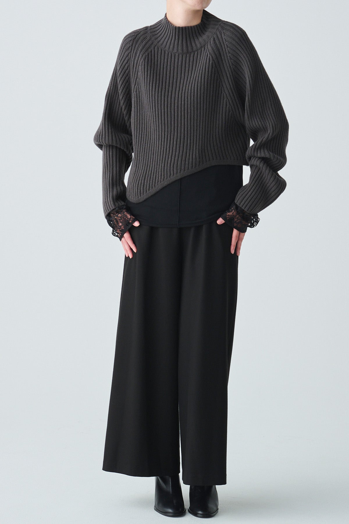 アシンメトリーリブニット アシンメトリーリブニットトップス（ニット/セーター）｜RESEXXY