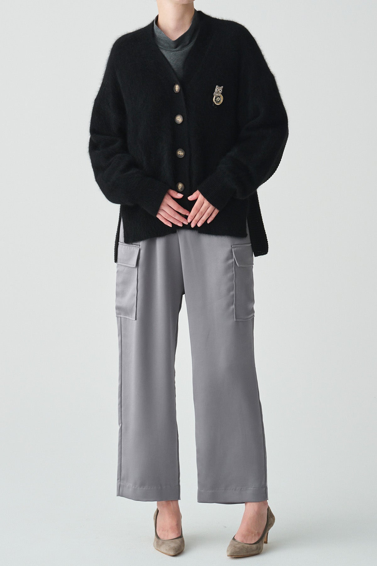 ハイネックコットンウォームプルオーバー