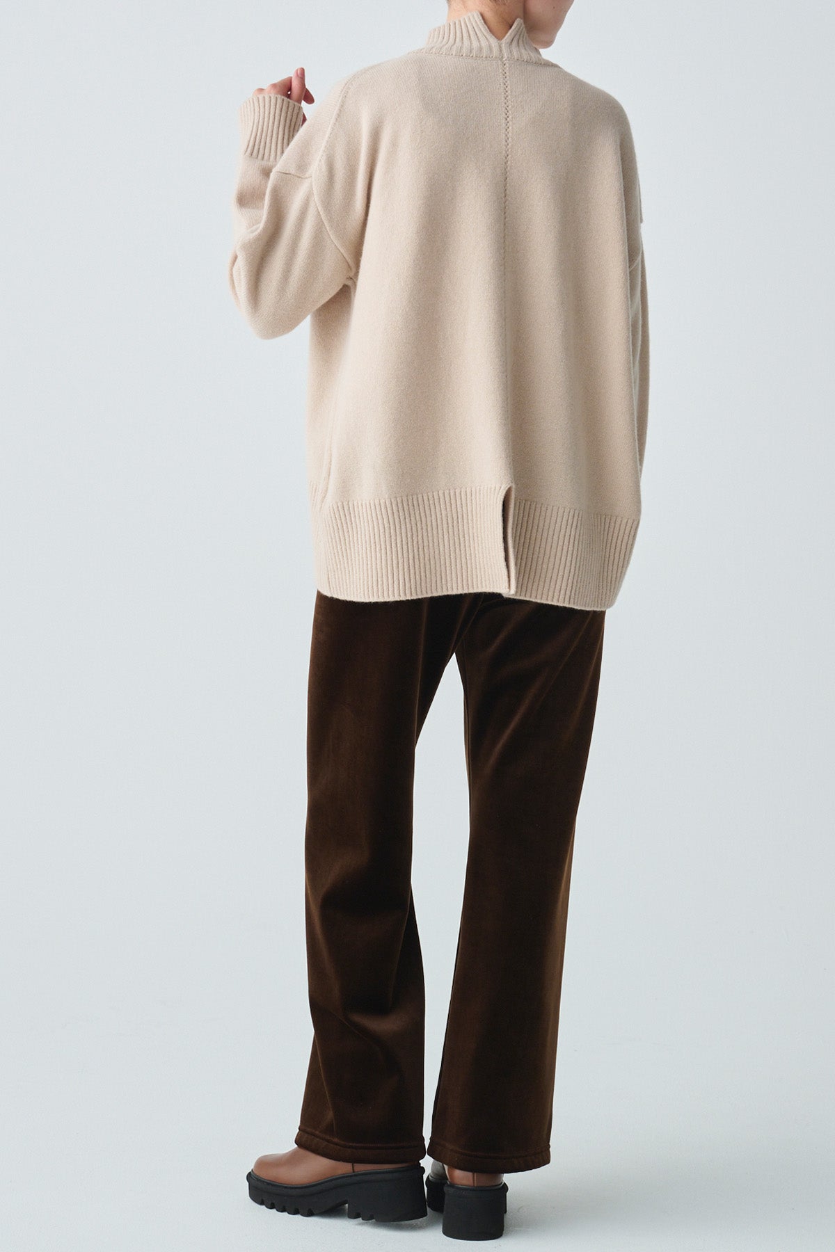 ダブルサイドベロアワイドパンツ