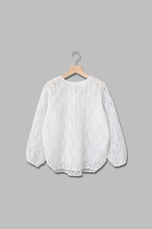 ダブルレイヤーレースブラウス