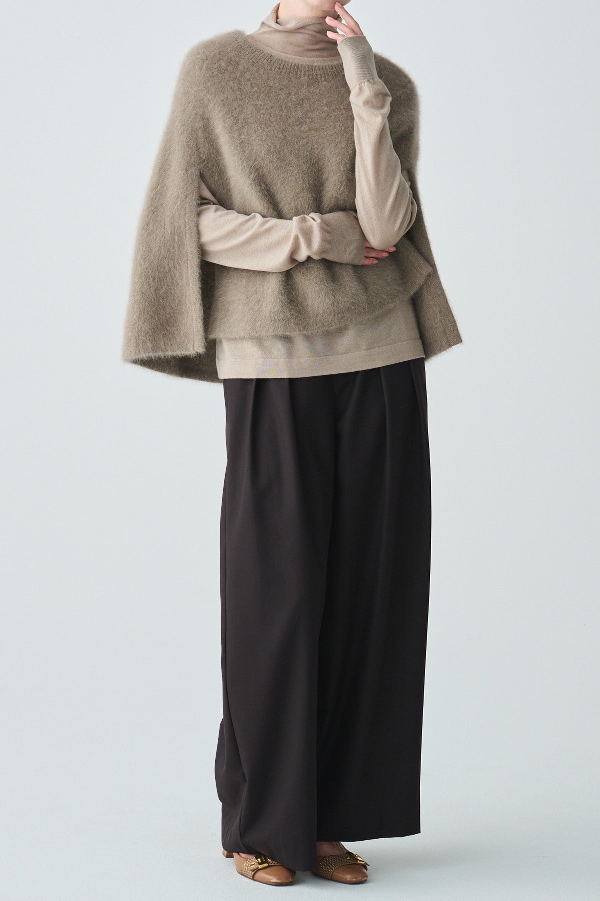 FOX×アルパカケープデザインニット