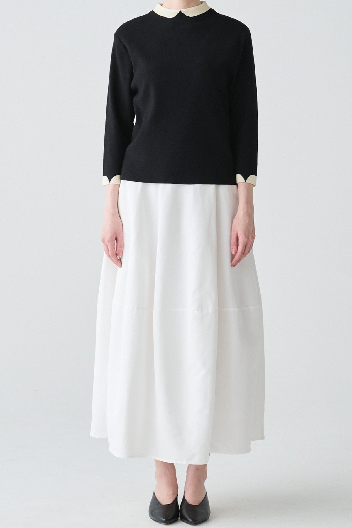 コクーン切替フレアスカート