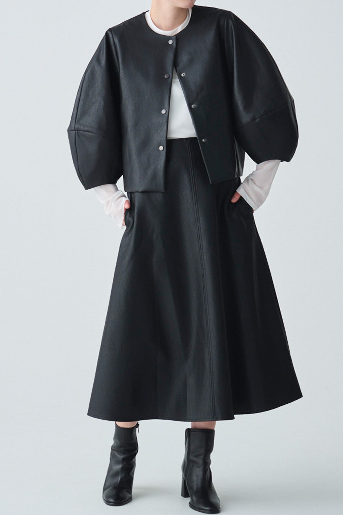 コクーンスリーブメッシュプルオーバー