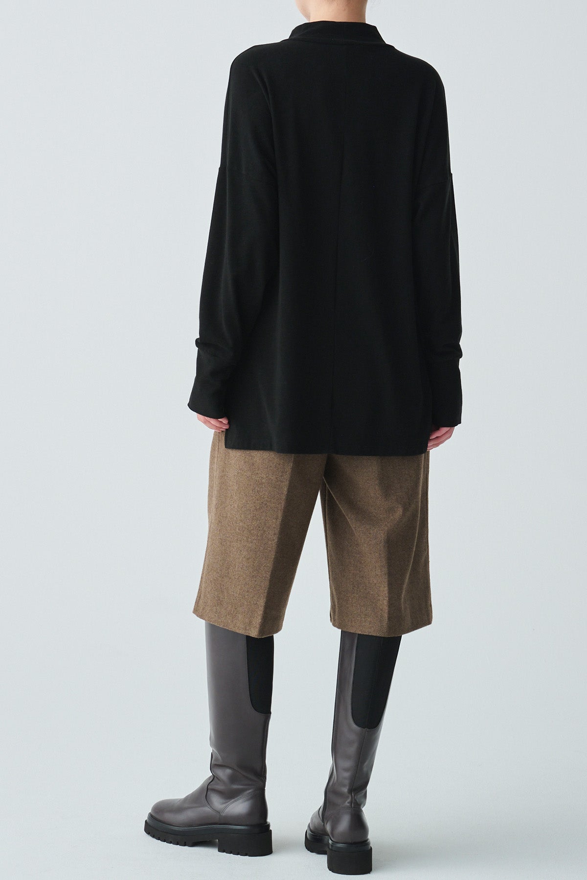 ヘリンボーンセンタープレスハーフパンツ
