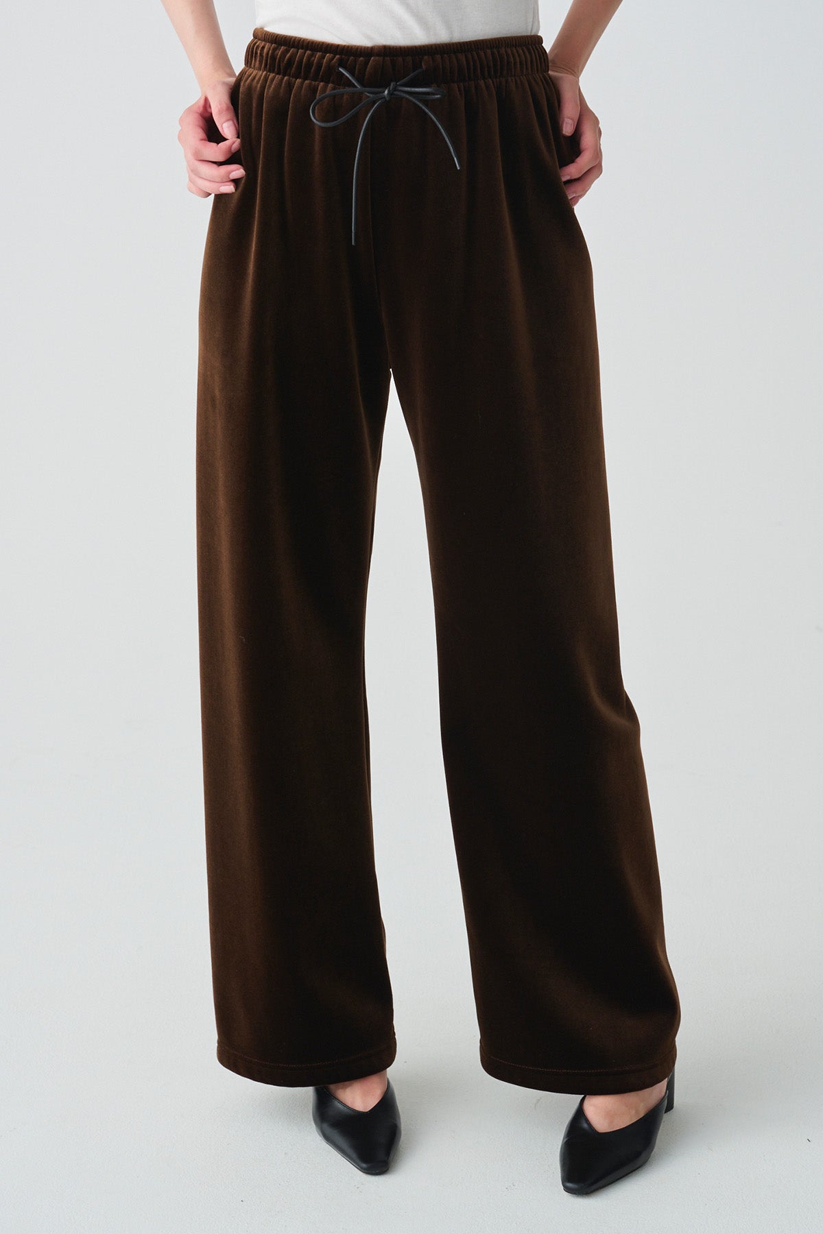 ダブルサイドベロアワイドパンツ