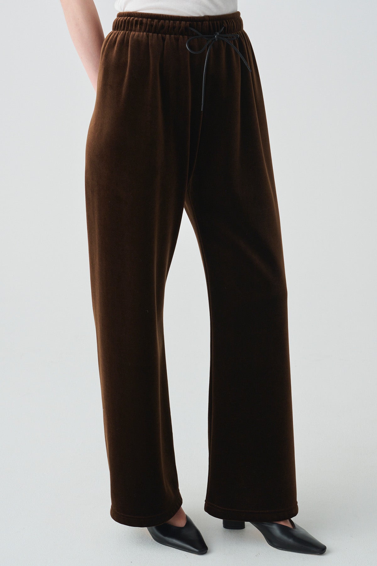 ダブルサイドベロアワイドパンツ