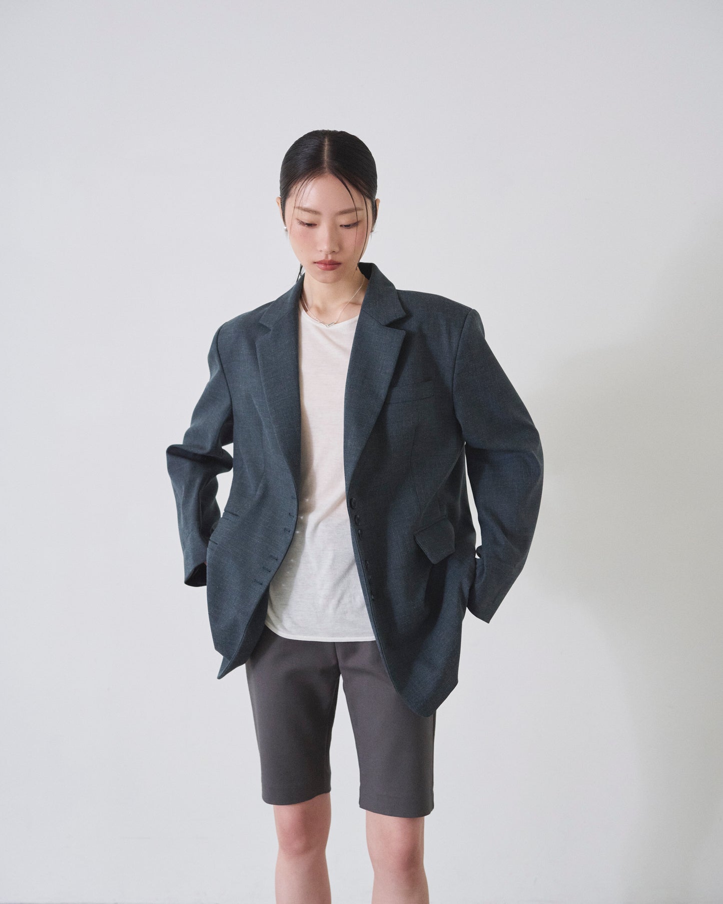 ishi ストレッチバミューダーパンツ