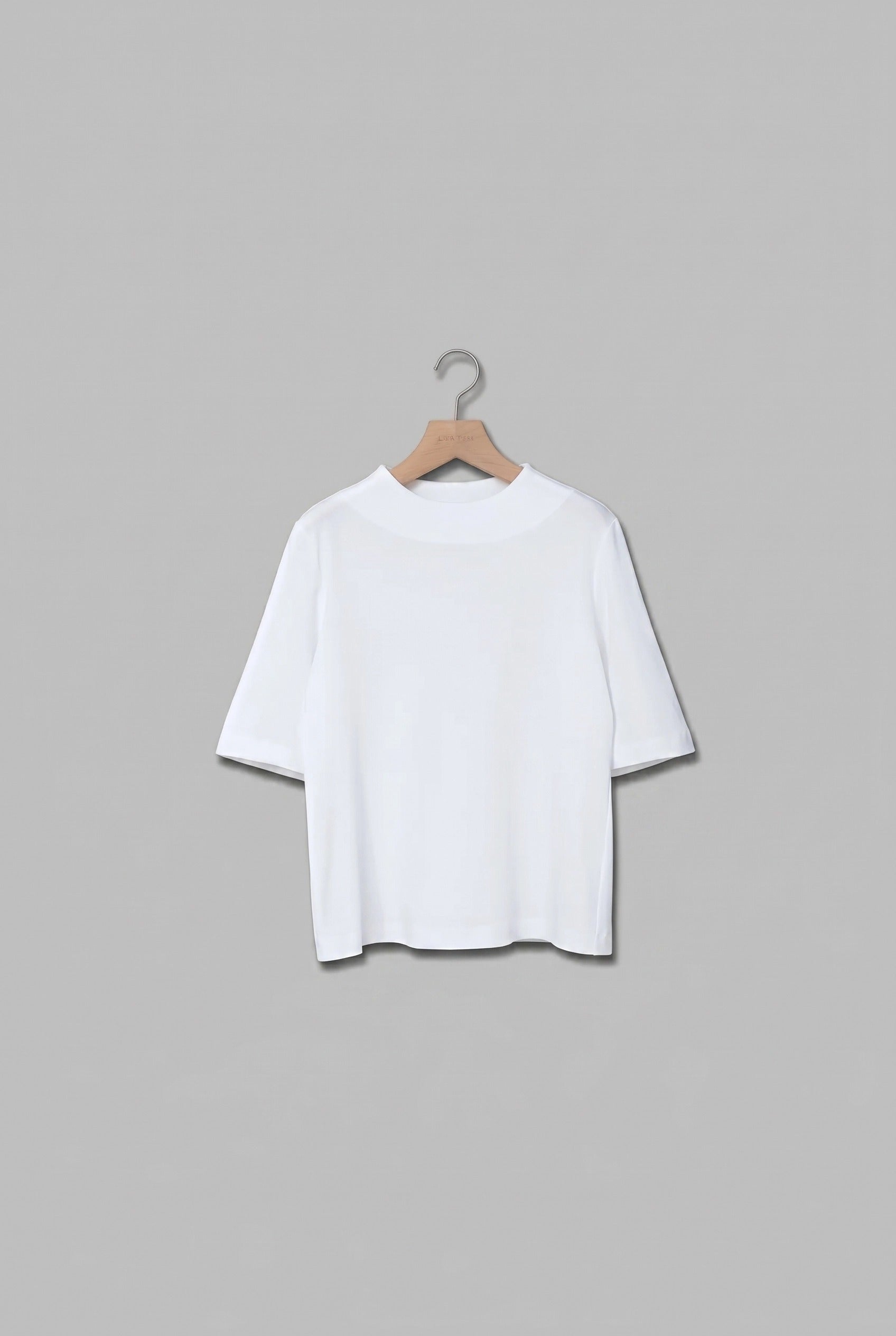 ハーフモックネックシャツ　L ホワイト　2026SS モックネックハーフスリーブカットソー – LiSA LiSA ONLINE SHOP
