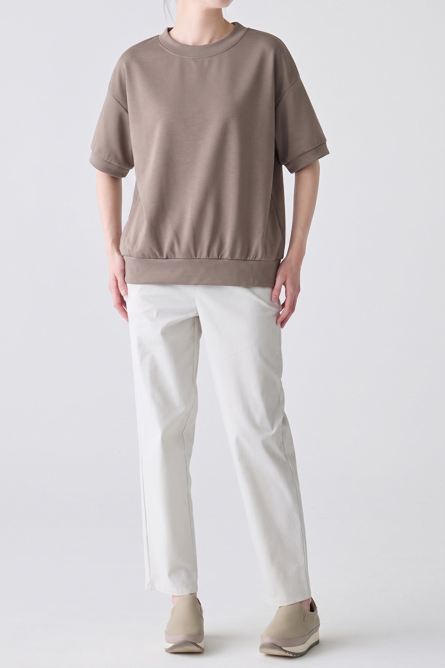 NANOSHEER ベーシックカットソー
