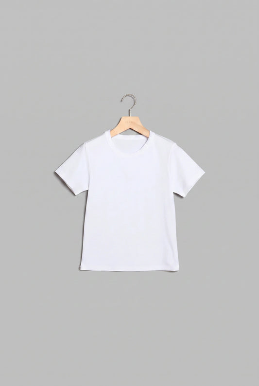 ishi クルーネックコンパクトカットソー