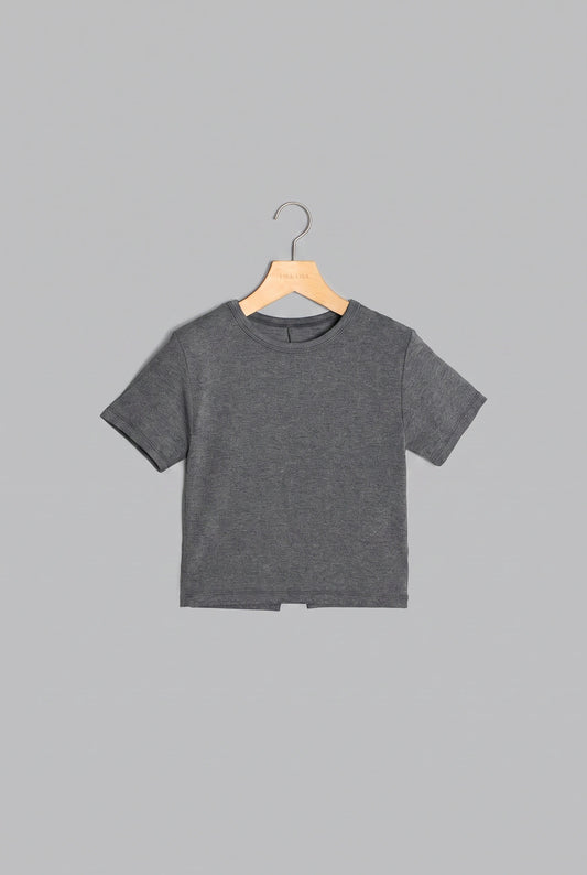 ishi バックスリットソフトTシャツ