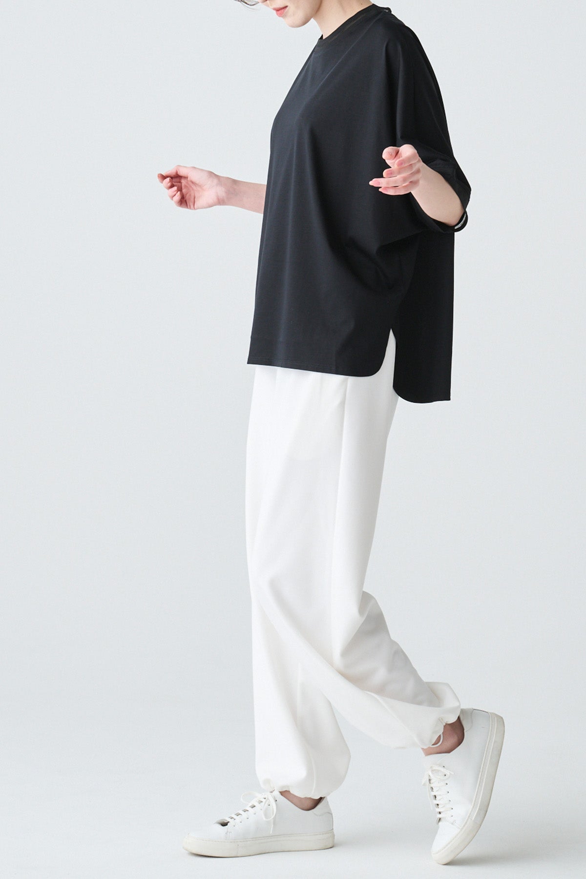 ダブルドロストセミワイドパンツ