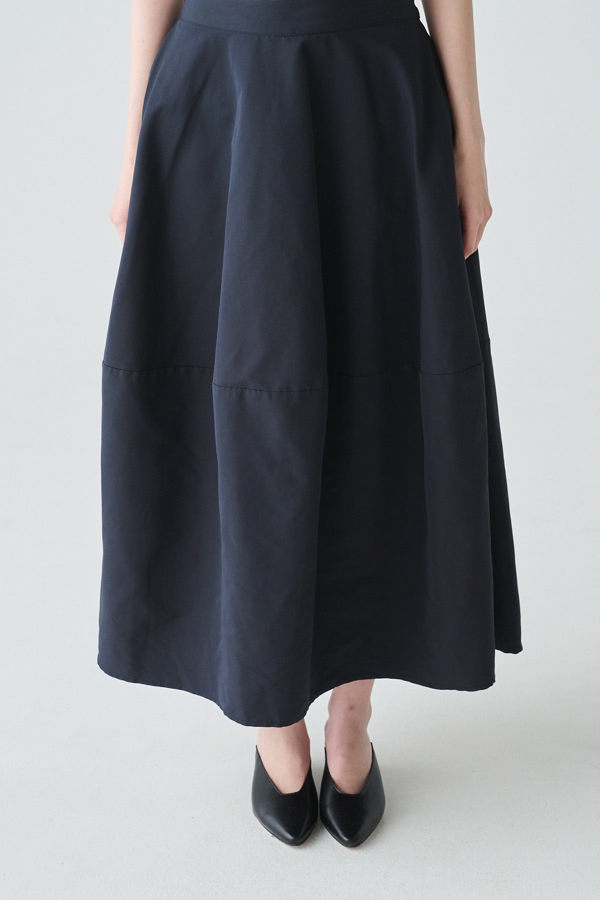 コクーン切替フレアスカート