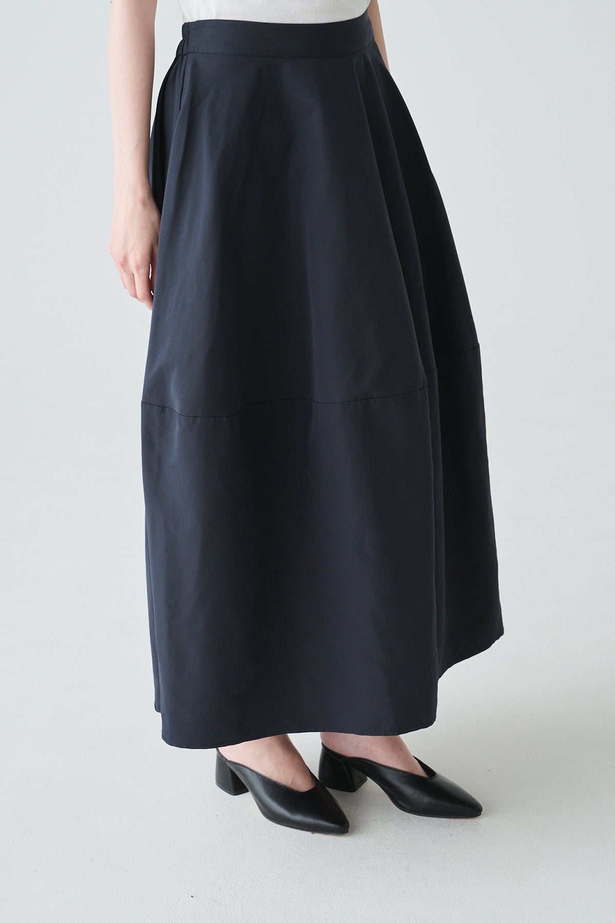 コクーン切替フレアスカート