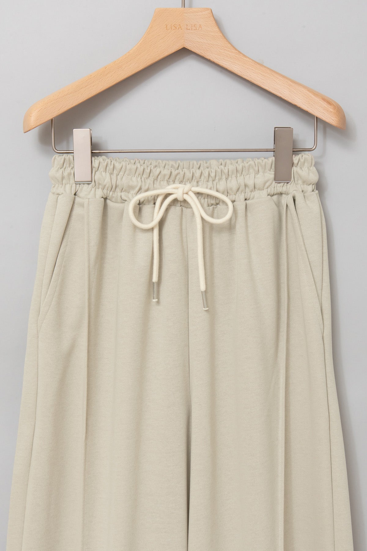 2WAYリブアクセントトップス＆センターシームワイドパンツセットアップ