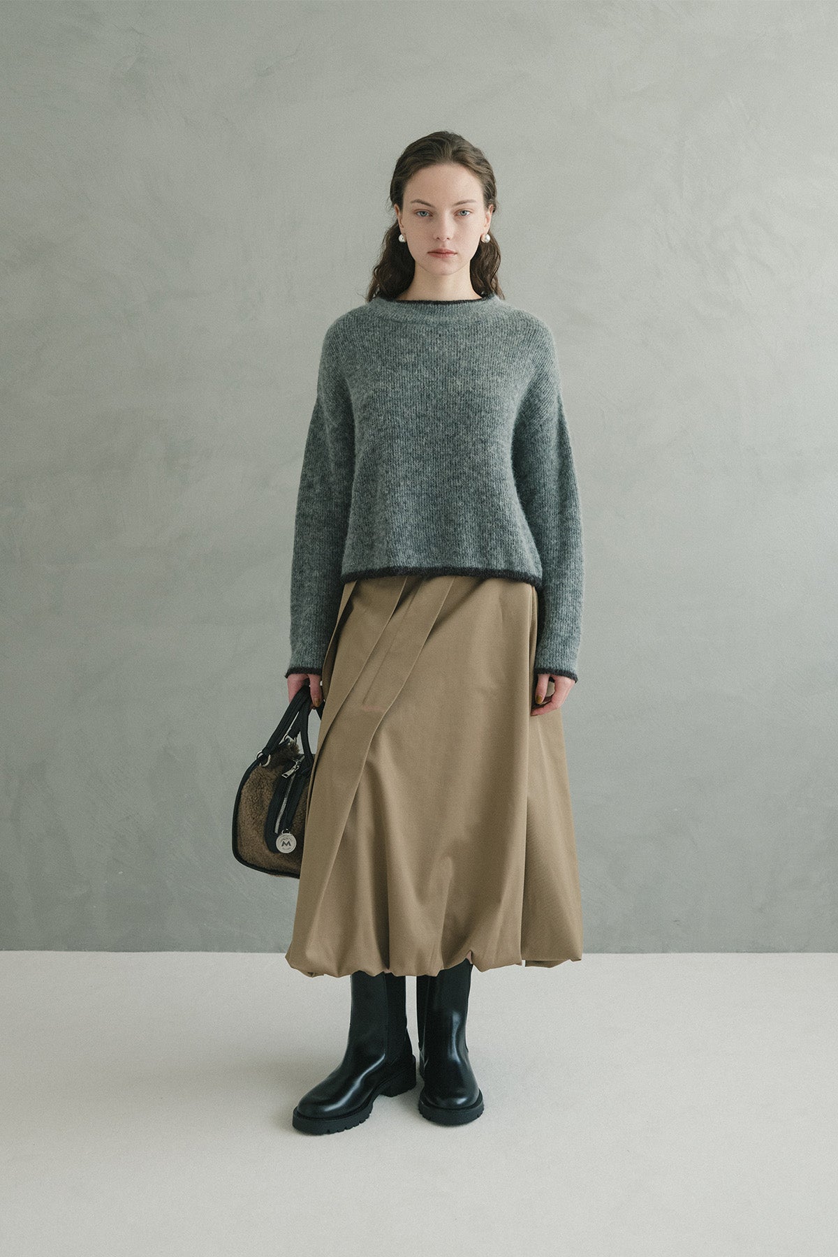 MARCO MASI フェイクボアキューブバッグ