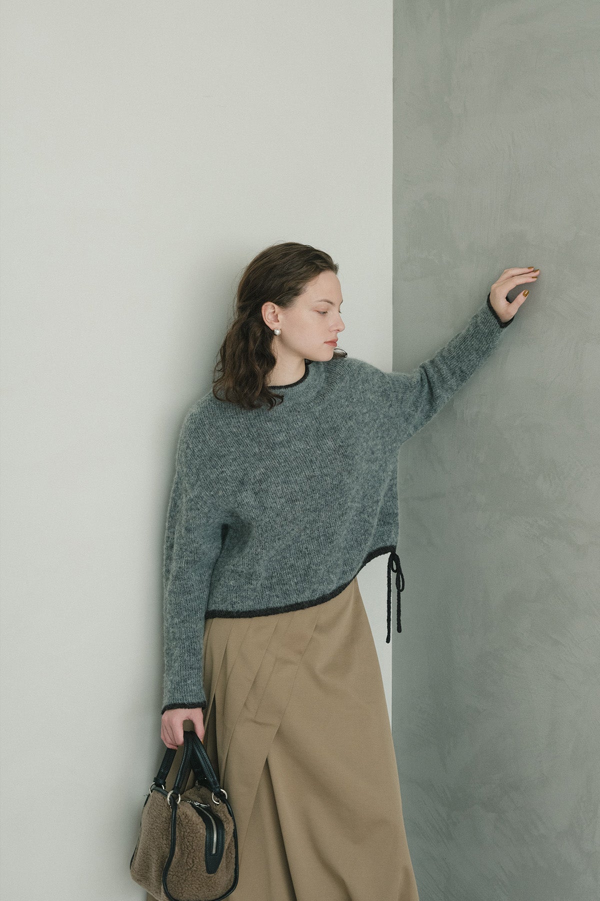 MARCO MASI フェイクボアキューブバッグ