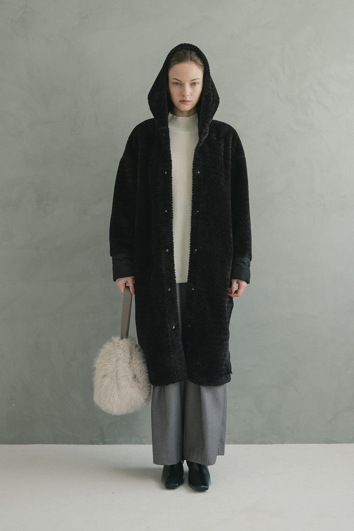 ２WAYプードルボア×キルティングコート