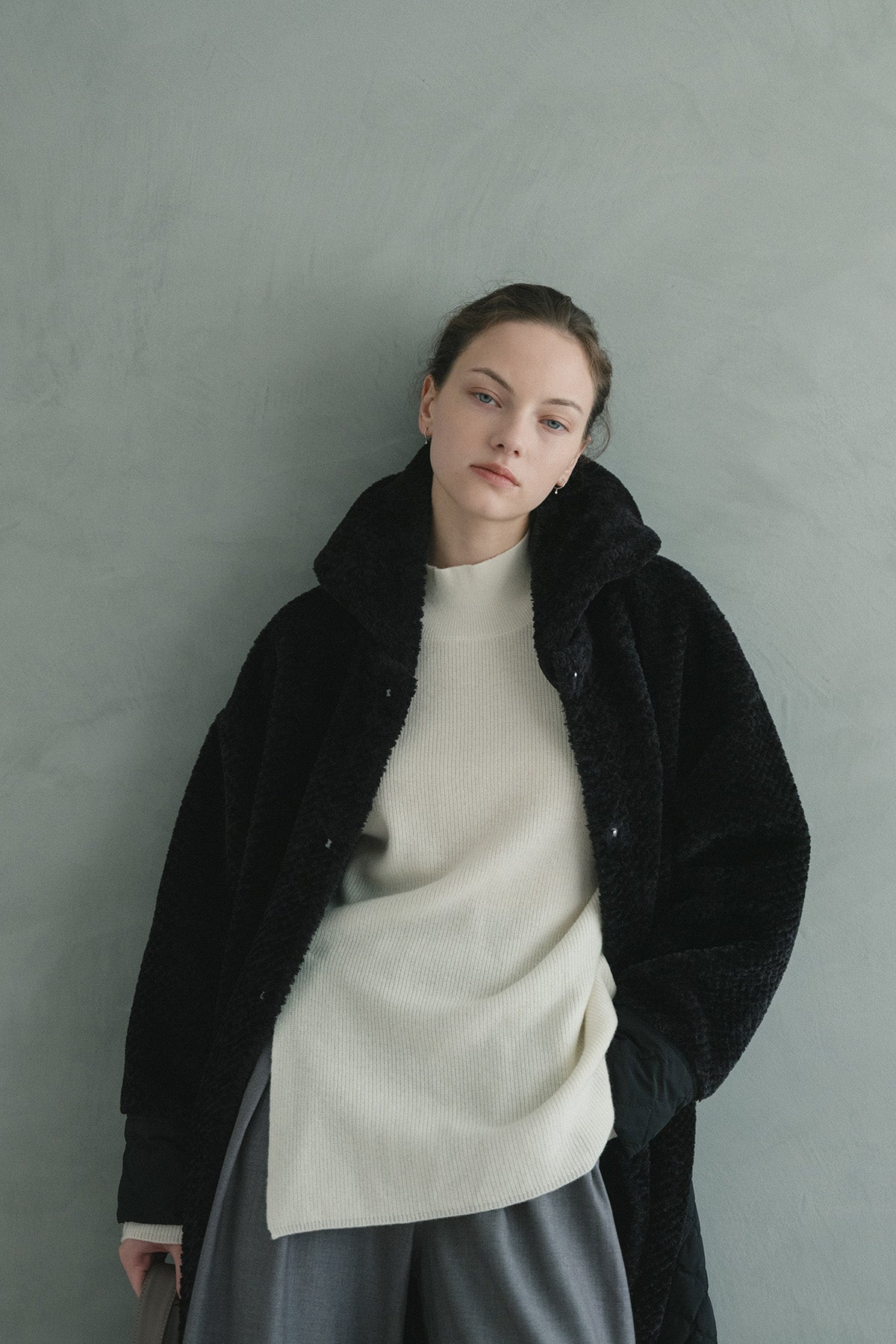 ２WAYプードルボア×キルティングコート