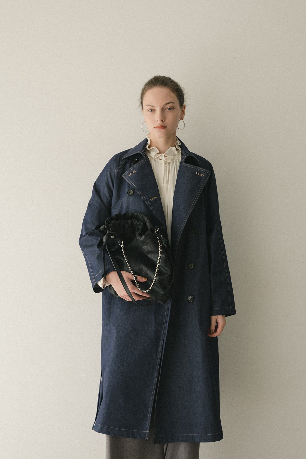 デニムライクトレンチコート
