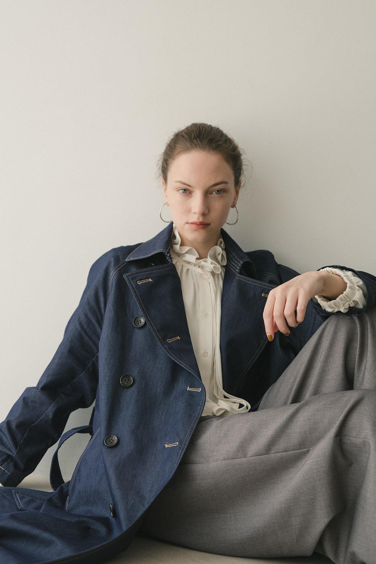 デニムライクトレンチコート