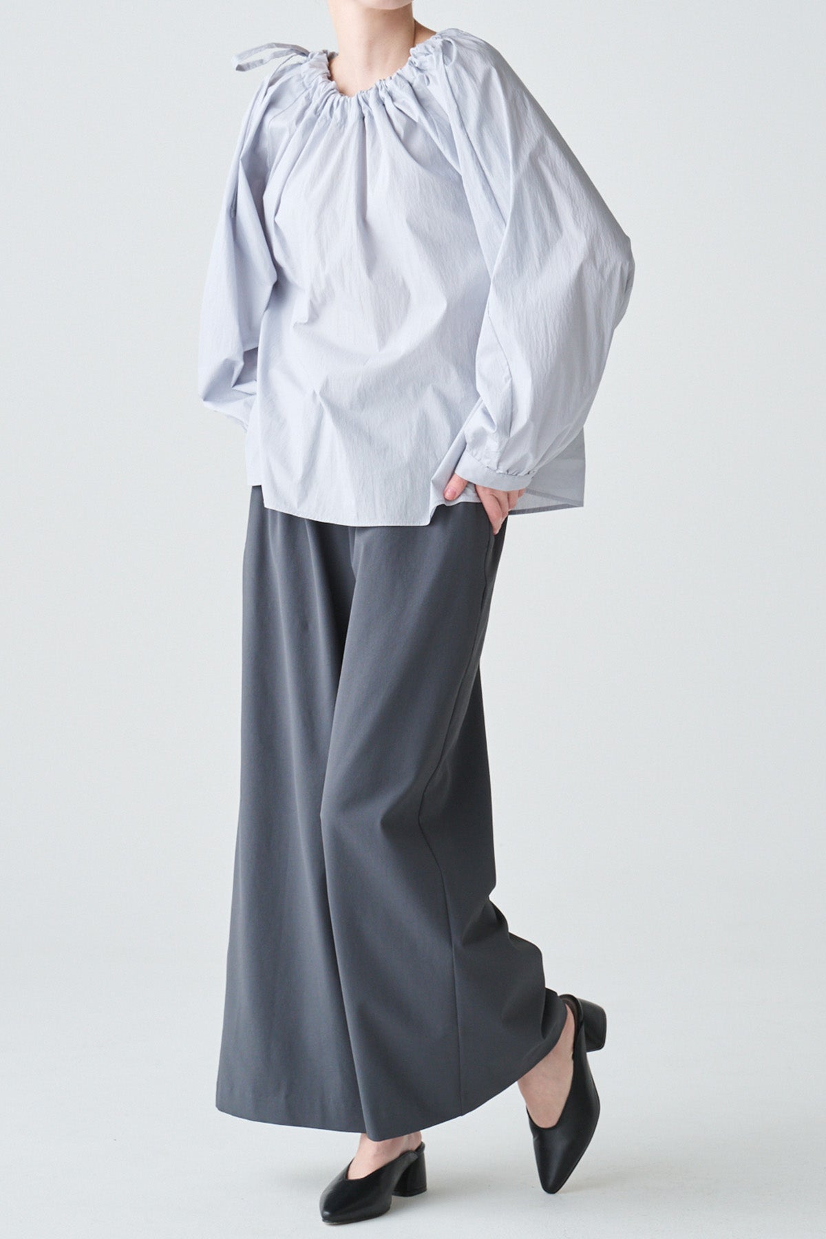 フルダルワッフルワイドパンツ