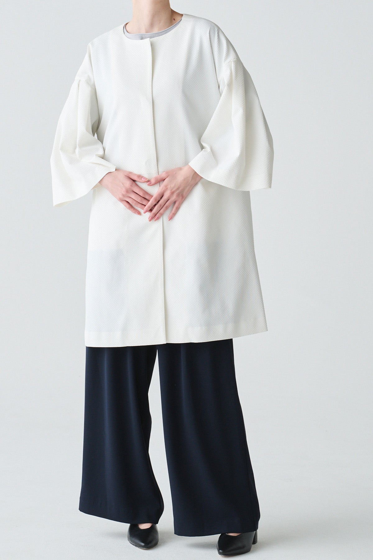 ボリュームスリーブエアリーコート