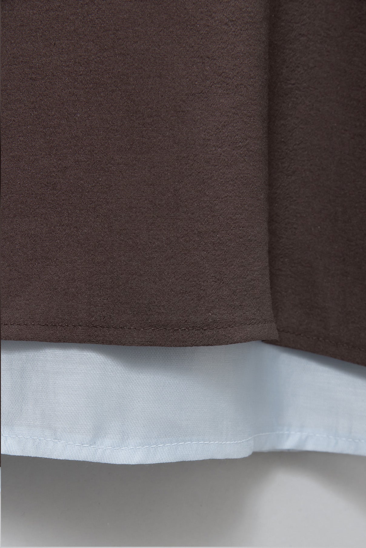 ishi バイカラーレイヤードスリットスカート